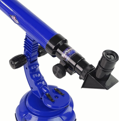 Set lodër teleskop dhe mikroskop Science Set, 2 në 1, 20x 30x 40x, blu