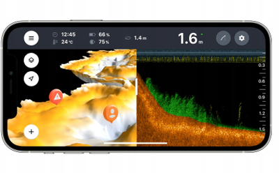 Сонар за риболов Deeper Smart Sonar CHIRP+ 3 Power Bundle, Wi Fi, соларен панел 36W, црн