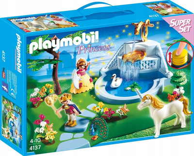 Lodër set Playmobil Princess 4137, Super Set Dream Garden, me shatërvan me ujë
