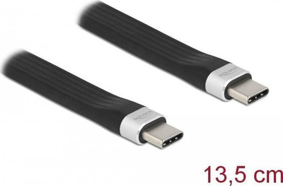Kabllo USB DeLOCK USB 3.2 Gen 2, USB‑C me USB‑C, 13.5 cm, e zezë
