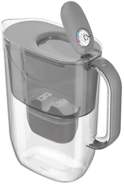 Vazo filtruese uji Aquaphor Fresh Maxfor+, 3.2L, me tregues mekanik, argjendtë gri