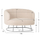 Divan 2-ulëse Arien 130x75x85Hcm (HM8492.23), bardhë/ argjendtë