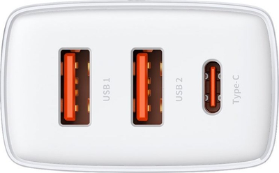 Karikues muri Baseus CCXJ-E02, 30W, 2x USB-A 1x USB-C, i bardhë
