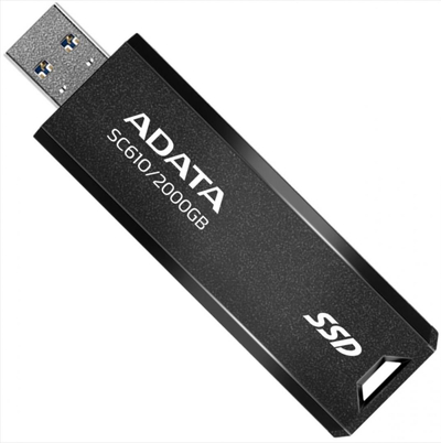 SSD i jashtëm ADATA SC610, 2TB, USB 3.2 Gen2, i zi