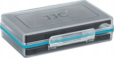 Kuti baterish JJC BC 36X18650, mban gjer në 6 bateri, plastike PC, gjysmë transparente blu