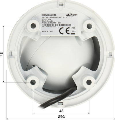 Kamerë sigurie Dahua HAC-HDW1801TLM-IL-A-0280B-S2, 8.3 Mpx, AHD HD-CVI HD-TVI PAL, e bardhë