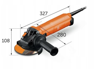 Аголна брусалка Fein CG17-125, 1700 W, диск 125 mm, портокалова