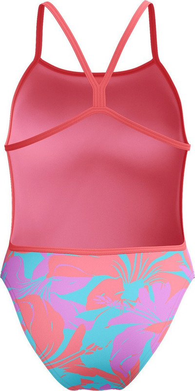 Kostum banje Speedo Club Training Printed V Back, Endurance+, rozë jeshil