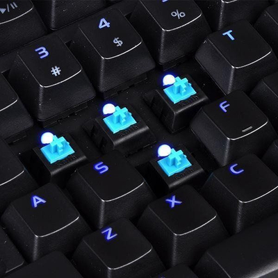 Tastierë gaming Thermaltake Poseidon Z Plus Smart, mekanike BLUE, Bluetooth, e zezë