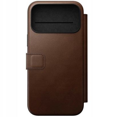 Këllëf-portofol Nomad Modern Leather Folio për iPhone 17 Pro Max, MagSafe, lëkurë, kafe