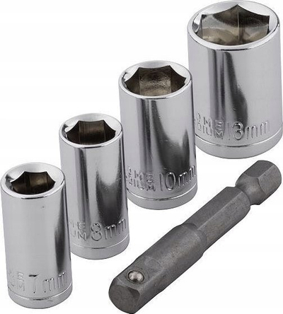 Set kokash çelësi Wolfcraft 2413000, 7 13mm, gjashtëkëndore 6mm, metalik