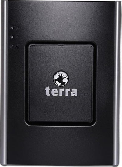 Kompjuter desktop Terra i vogël, kasë mini tower, i zi me argjend