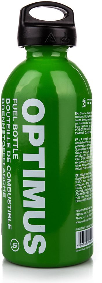 Шише за гориво Optimus Fuel Bottle S, 0.4L, алуминиумска легура, зелено