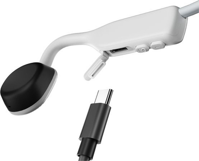Kufje sportive Shokz OpenMove, bone conduction, IP55, të bardha