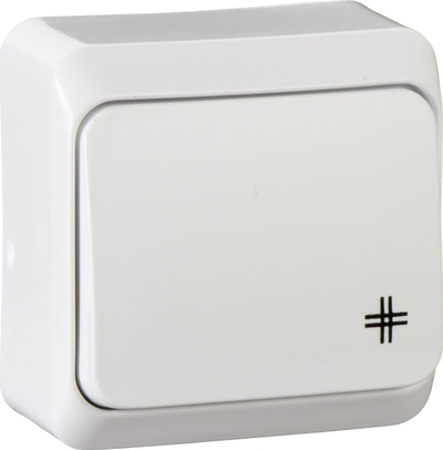 Çelës kryq Schneider Electric Prima WDE001070, 10AX 250V, sipërfaqësor, i bardhë