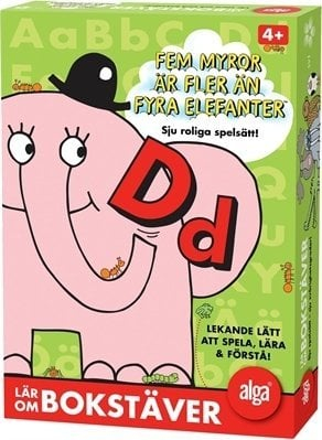 Eдукативна игра со табла Alga Fem Myror Learn About Letters, шведски