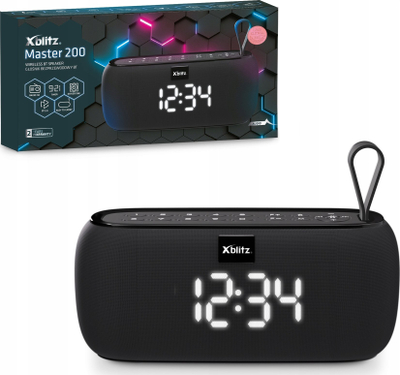 Kutubartë Bluetooth Xblitz Master 200, 10W, me radio FM dhe orë, i zi