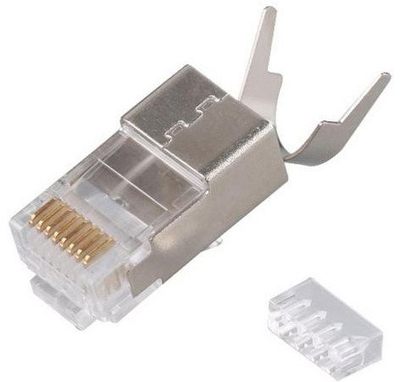 Plug rrjeti Equip RJ45 Cat8, set me 50 copë, i blinduar, gri