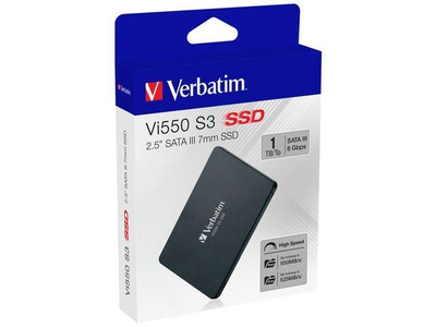 Внатрешен SSD Verbatim Vi550 S3, 1TB, 2.5\", црн
