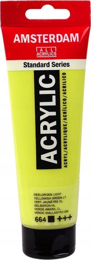 Bojë akrilike Amsterdam Standard Series, Yellowish Green Light, tub 120 ml, jeshile e çelët