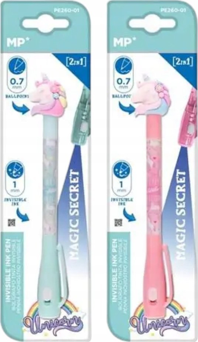 Stilolaps Magic UV me dy maja, bojë e padukshme, i kuq