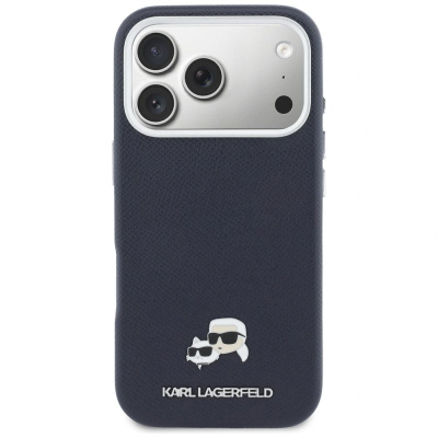Futrollë Karl Lagerfeld MagSafe për iPhone 17 Pro Max, shumë e hollë, blu navy
