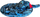 Lodër pelushi Dubi Coiled Snake 30962, gjarpër 150 cm, blu me motive të zeza