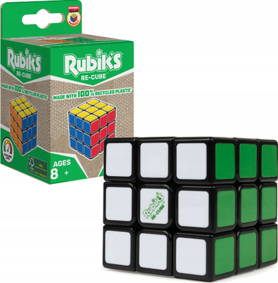Lojë kub Rubik's Re-Cube 3x3, plastikë 100% e ricikluar, me shumë ngjyra