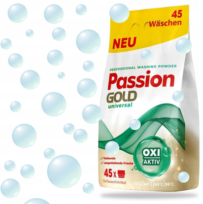 Pluhur larës Passion Gold Universal, 2.7kg, për të bardha dhe me ngjyra