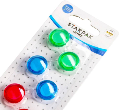 Magnete rrethore Starpak Office, 20 mm, set me 8 copë, me ngjyra të ndryshme