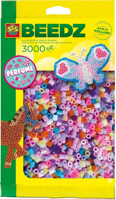 Set rruaza hekurosëse SES Creative Beedz, 3000 copë, shumëngjyrëshe