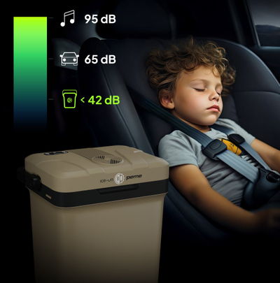 Frigorifer turistik Peme Essential 27, 23L, termoelektrik, Sand Storm