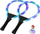 Set lodrash badminton Norimpex, 2 raketa, 2 fshikëza LED, shumëngjyrëshe