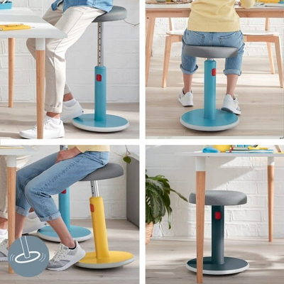 Stol zyre Leitz Ergo Cosy Sit Stand, ergonomik, rregullim lartësie, gri velvet