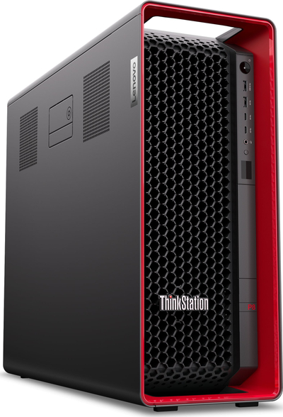 Workstation Lenovo ThinkStation P8 Tower, Ryzen Threadripper PRO 7975WX, kornizë e kuqe, i zi