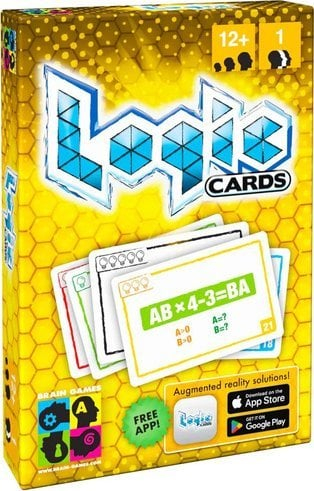 Lojë me letra mendje Brain Games Logic Cards Yellow, 12+