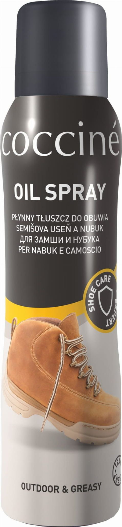 Sprej vajor për këpucë Kaps Coccine, yndyrë e lëngshme, 150ml, transparent