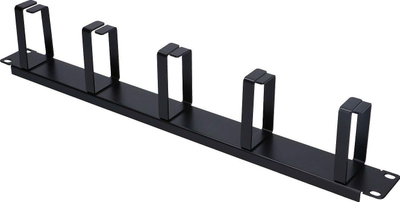 Organizer kabllosh Extralink EX.8680, 1U, për rack 19", i zi