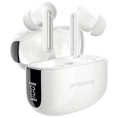 Dëgjuse wireless Proove Tempo TWS, ANC, me aplikacion, të bardha
