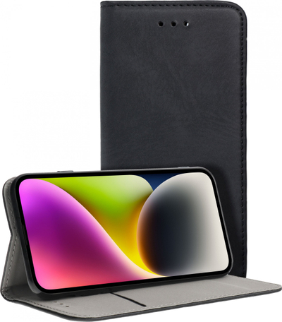 Këllëf libër MAGNETO Smart për Motorola Edge 30 Fusion, lëkurë eko, me stand, ngjyrë e zezë