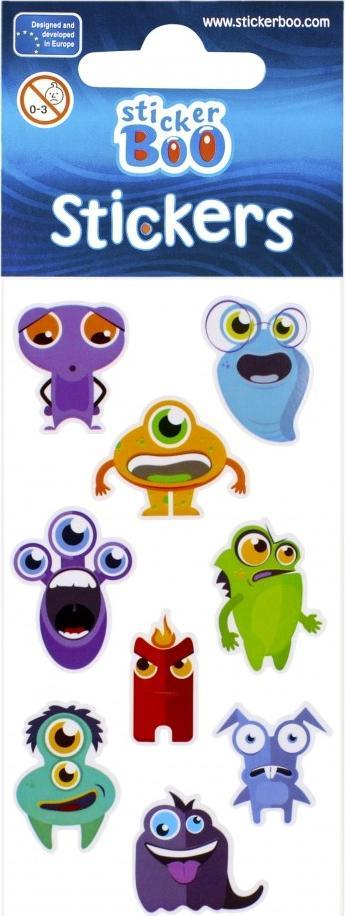 Ngjitëse Sticker Boo Monsters 476947, fletë 6×18 cm, shumëngjyrëshe