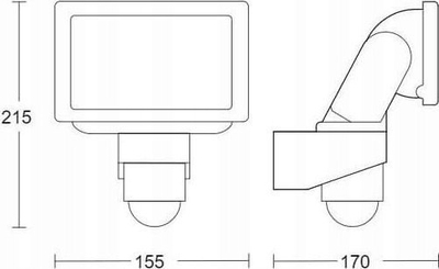 Reflektor LED Ledvance Floodlight FL1400 PIR, 14.7W, 1486lm, i bardhë
