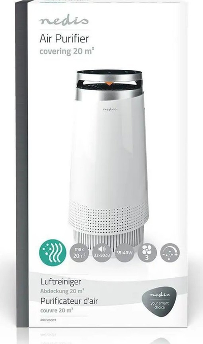 Purifikues ajri Saturn ST-AP001, 35W, filtër HEPA, për dhoma deri 20 m², i bardhë e zi
