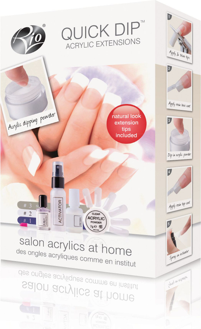 Set për thonj akrilik Rio Beauty Quick Dip, pluhur akrilik transparent, sistem me zhytje, transparent