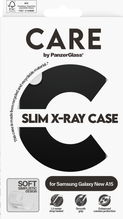 Kuti mbrojtse PanzerGlass CARE by Fashionable Case për Samsung Galaxy A16 4G A16 5G, plastike, e zezë