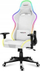Karrige gaming Huzaro Force 6.2, LED RGB, ergonomike, e bardhë