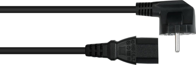 Kabllo rryme Alcasa Kabelmeister SK1430 S010, Schuko me IEC C13, 1m, e zezë