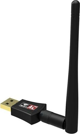 Wi‑Fi адаптер Aptel AK225B, USB, AC600 двојен опсег, црн