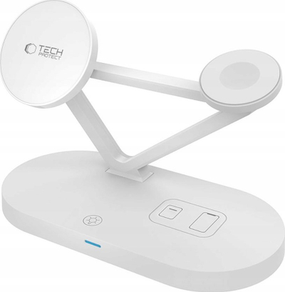 Karikues wireless Tech-Protect QI15W-A41 3n1, MagSafe, 15W, i bardhë