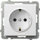 Prizë muri Ospel Sonata GP-1RS/m/00, Schuko, 16A 250V, e bardhë